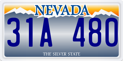 NV license plate 31A480