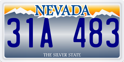NV license plate 31A483