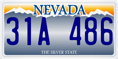 NV license plate 31A486