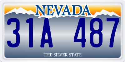 NV license plate 31A487