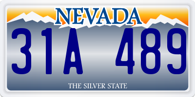 NV license plate 31A489