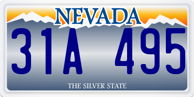 NV license plate 31A495