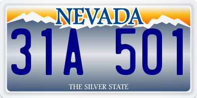 NV license plate 31A501