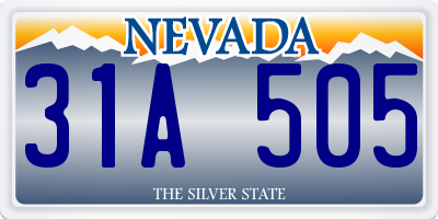 NV license plate 31A505