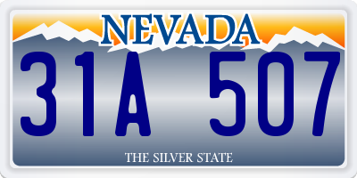 NV license plate 31A507
