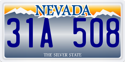 NV license plate 31A508
