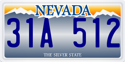 NV license plate 31A512