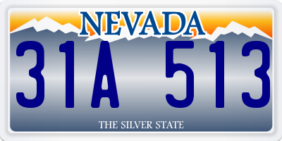 NV license plate 31A513