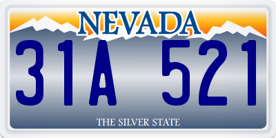 NV license plate 31A521