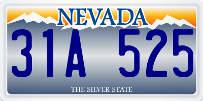 NV license plate 31A525