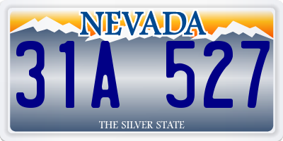 NV license plate 31A527