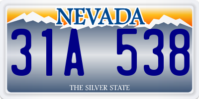 NV license plate 31A538