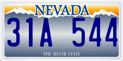 NV license plate 31A544