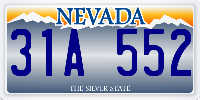 NV license plate 31A552
