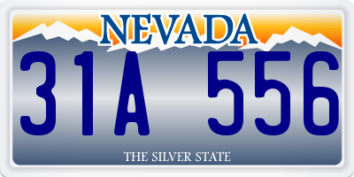 NV license plate 31A556