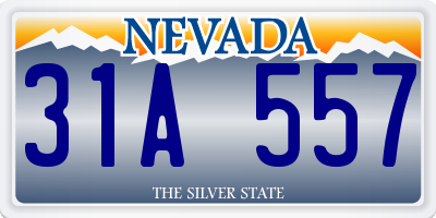 NV license plate 31A557