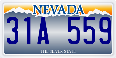 NV license plate 31A559