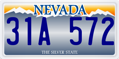 NV license plate 31A572