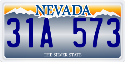 NV license plate 31A573