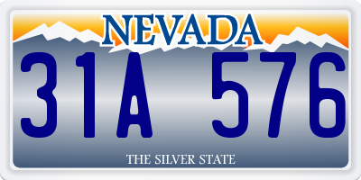 NV license plate 31A576