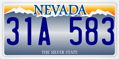 NV license plate 31A583