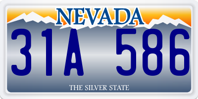 NV license plate 31A586