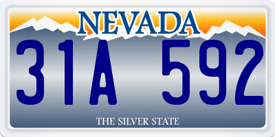 NV license plate 31A592