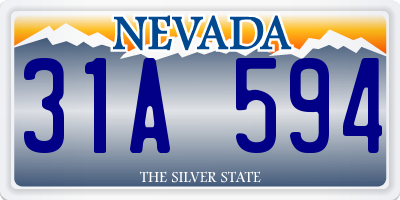 NV license plate 31A594