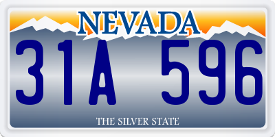 NV license plate 31A596