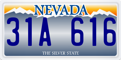 NV license plate 31A616