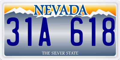 NV license plate 31A618