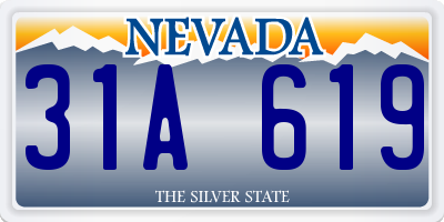 NV license plate 31A619