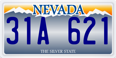 NV license plate 31A621