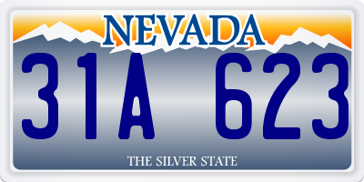NV license plate 31A623