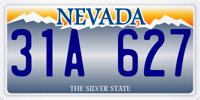 NV license plate 31A627