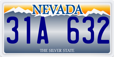 NV license plate 31A632