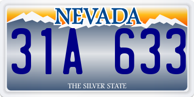 NV license plate 31A633