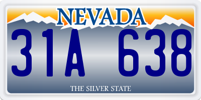 NV license plate 31A638
