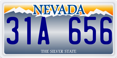 NV license plate 31A656