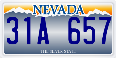 NV license plate 31A657