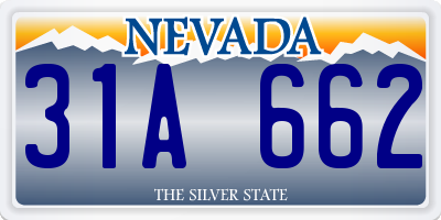 NV license plate 31A662