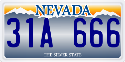 NV license plate 31A666