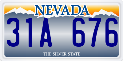 NV license plate 31A676