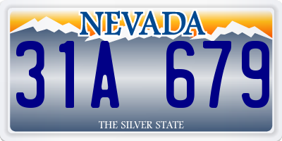 NV license plate 31A679