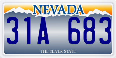 NV license plate 31A683