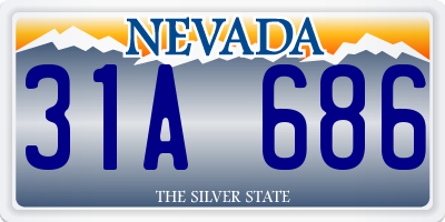 NV license plate 31A686