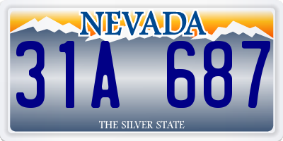 NV license plate 31A687