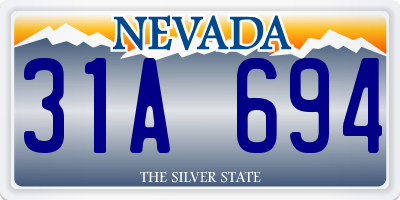 NV license plate 31A694