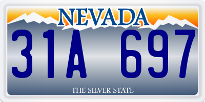 NV license plate 31A697