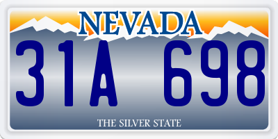 NV license plate 31A698